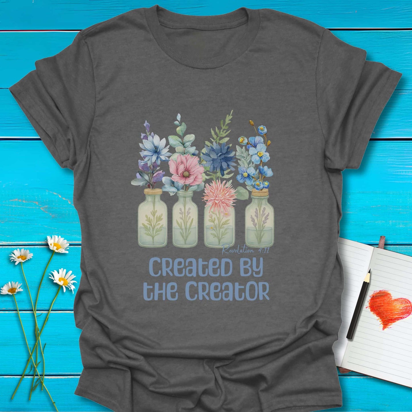 T-Shirt Graphite Heather / S Created by the Creator T-Shirt Echo Kindness Printify