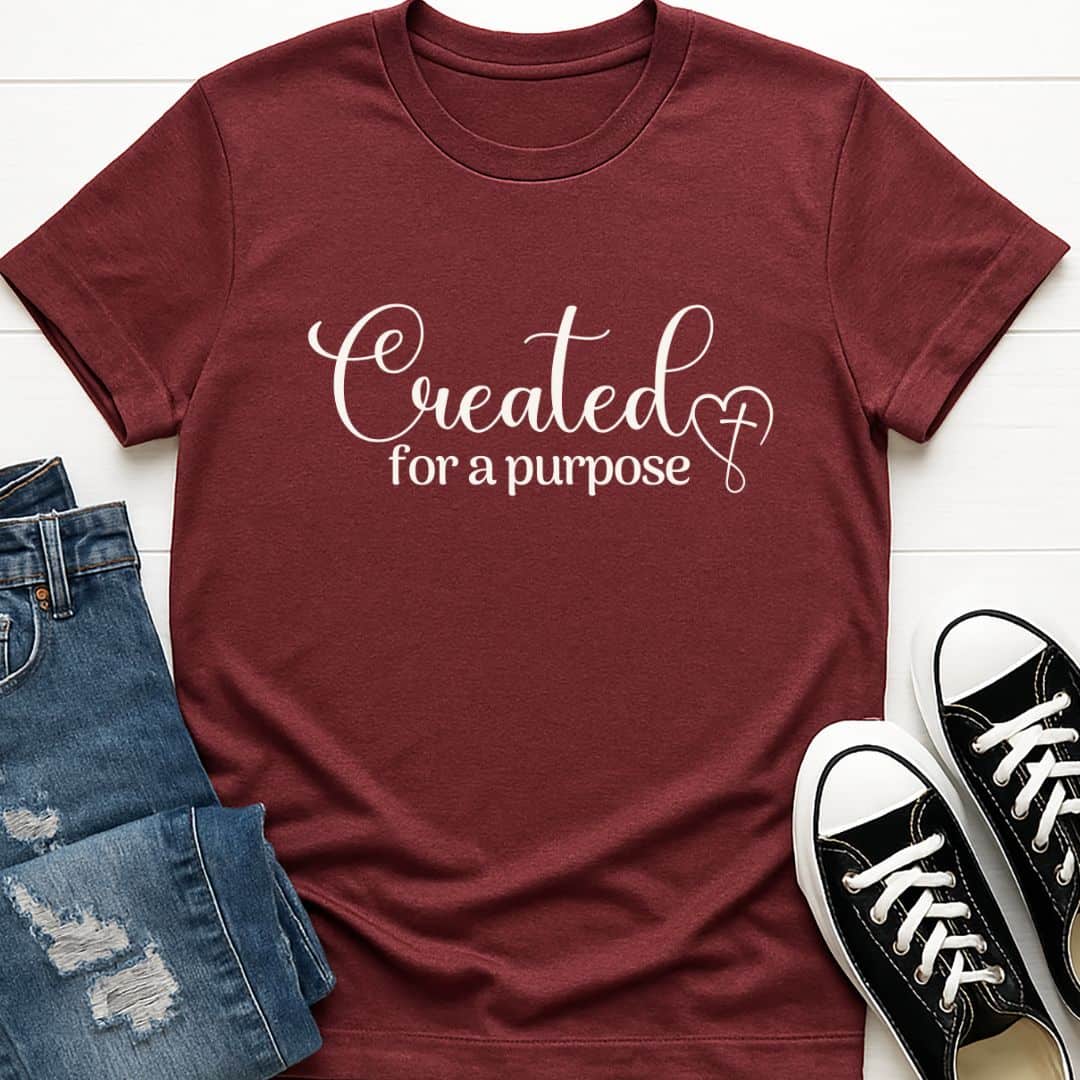 T-Shirt Heather Maroon / S Created for a Purpose T-Shirt Echo Kindness