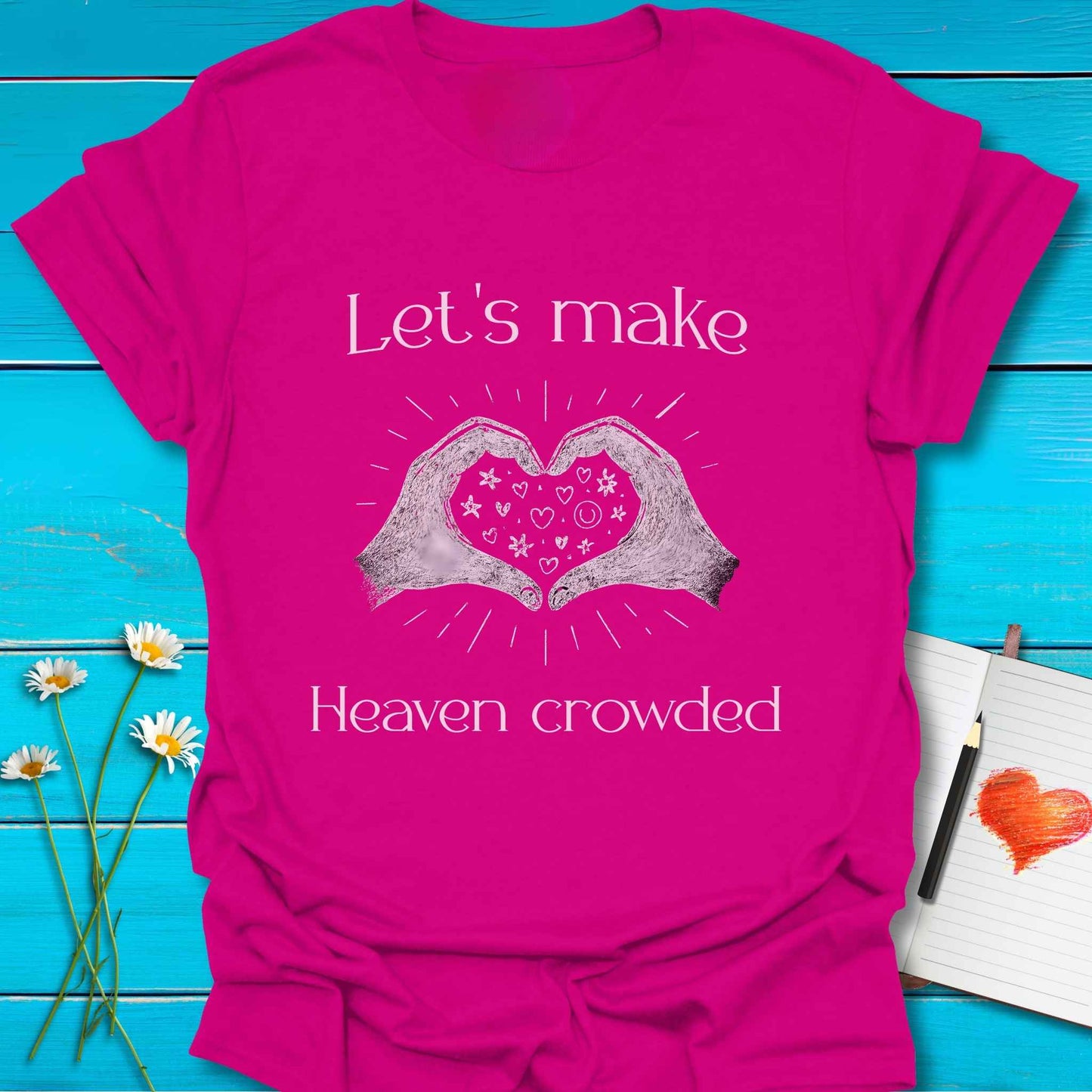 T-Shirt Antique Heliconia / S Crowded Heaven T-Shirt Echo Kindness Printify