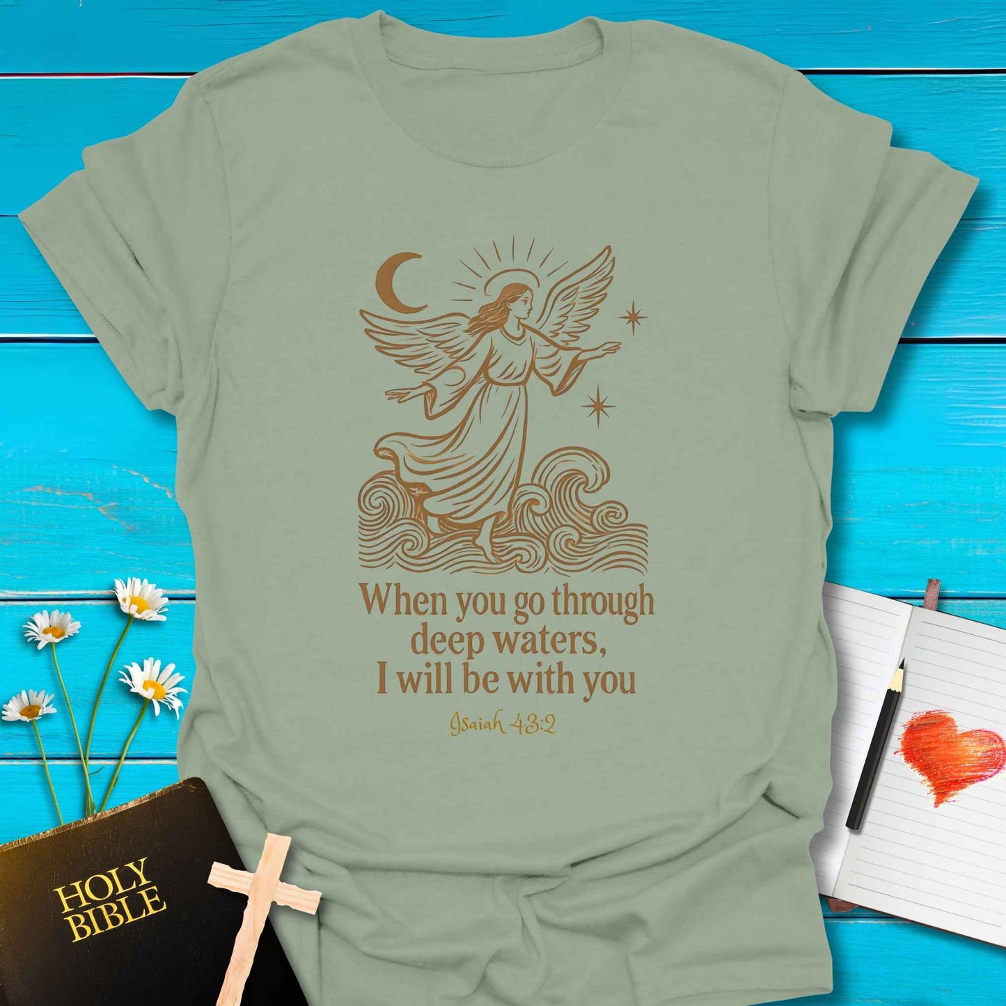 T-Shirt Sage / S Deep Waters T-Shirt Echo Kindness Printify