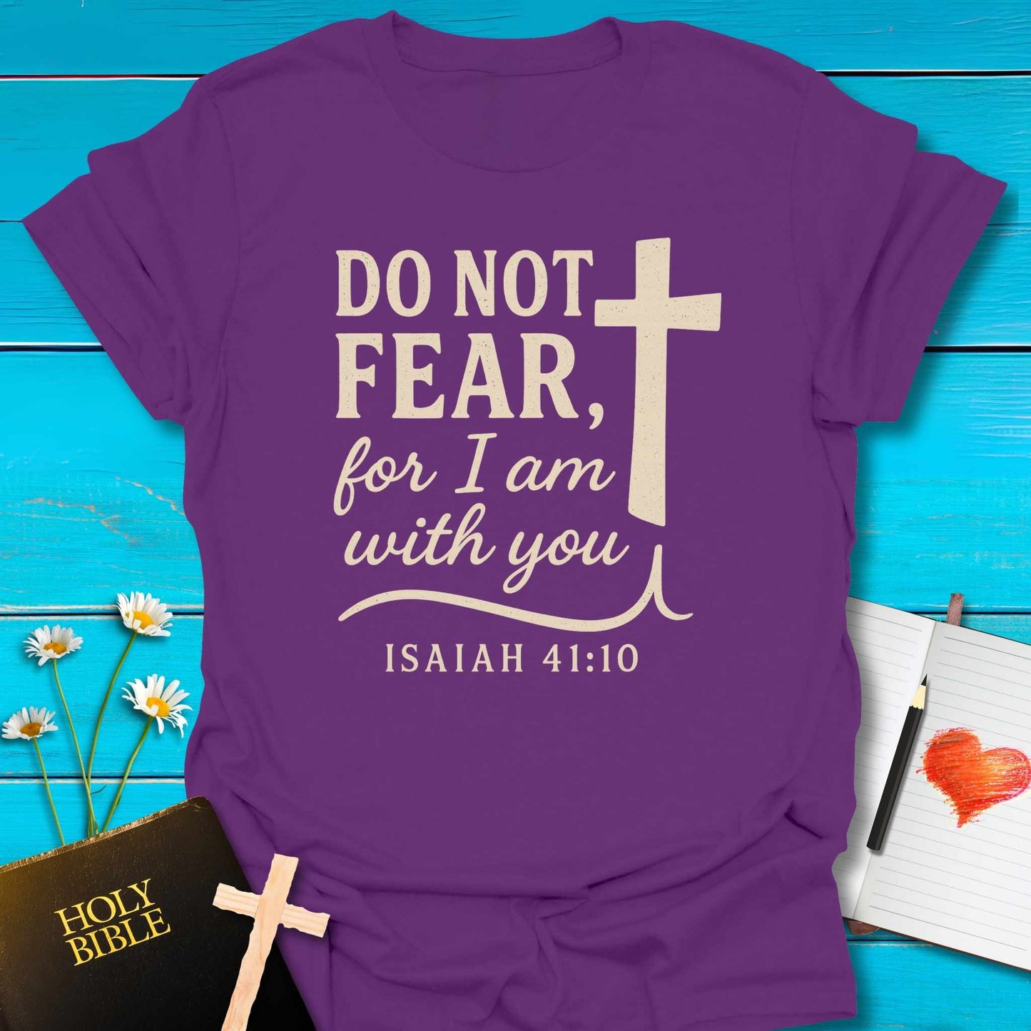 T-Shirt Purple / S Do Not Fear T-Shirt Echo Kindness Printify