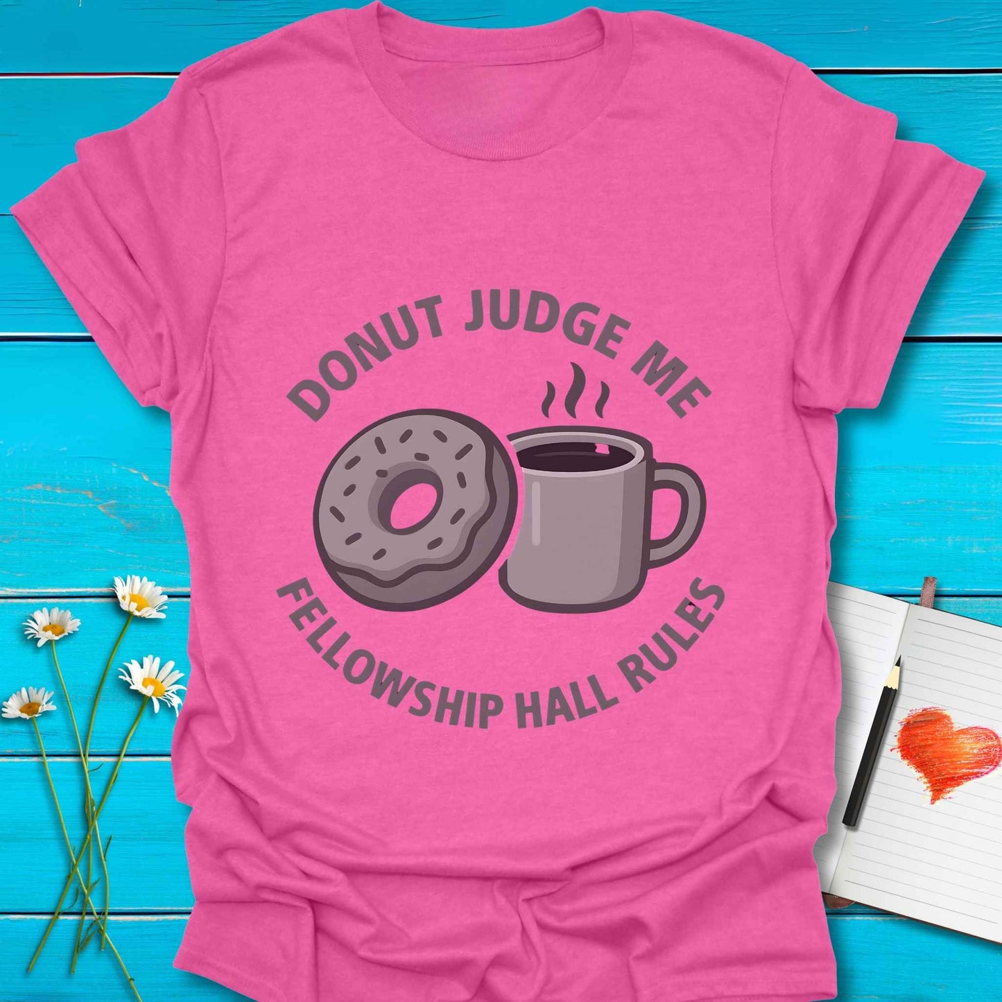 T-Shirt Heather Heliconia / S Donut Judge T-Shirt Echo Kindness Printify
