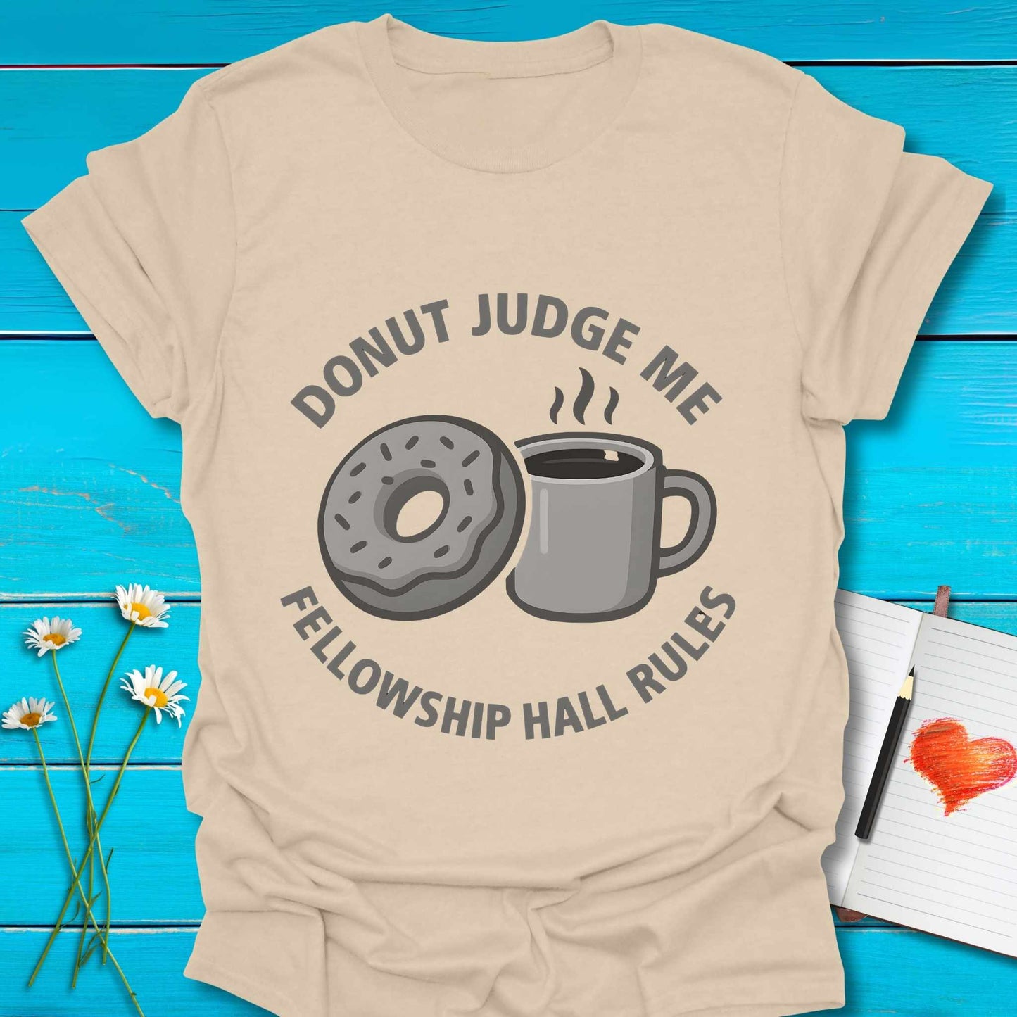 T-Shirt Sand / S Donut Judge T-Shirt Echo Kindness Printify