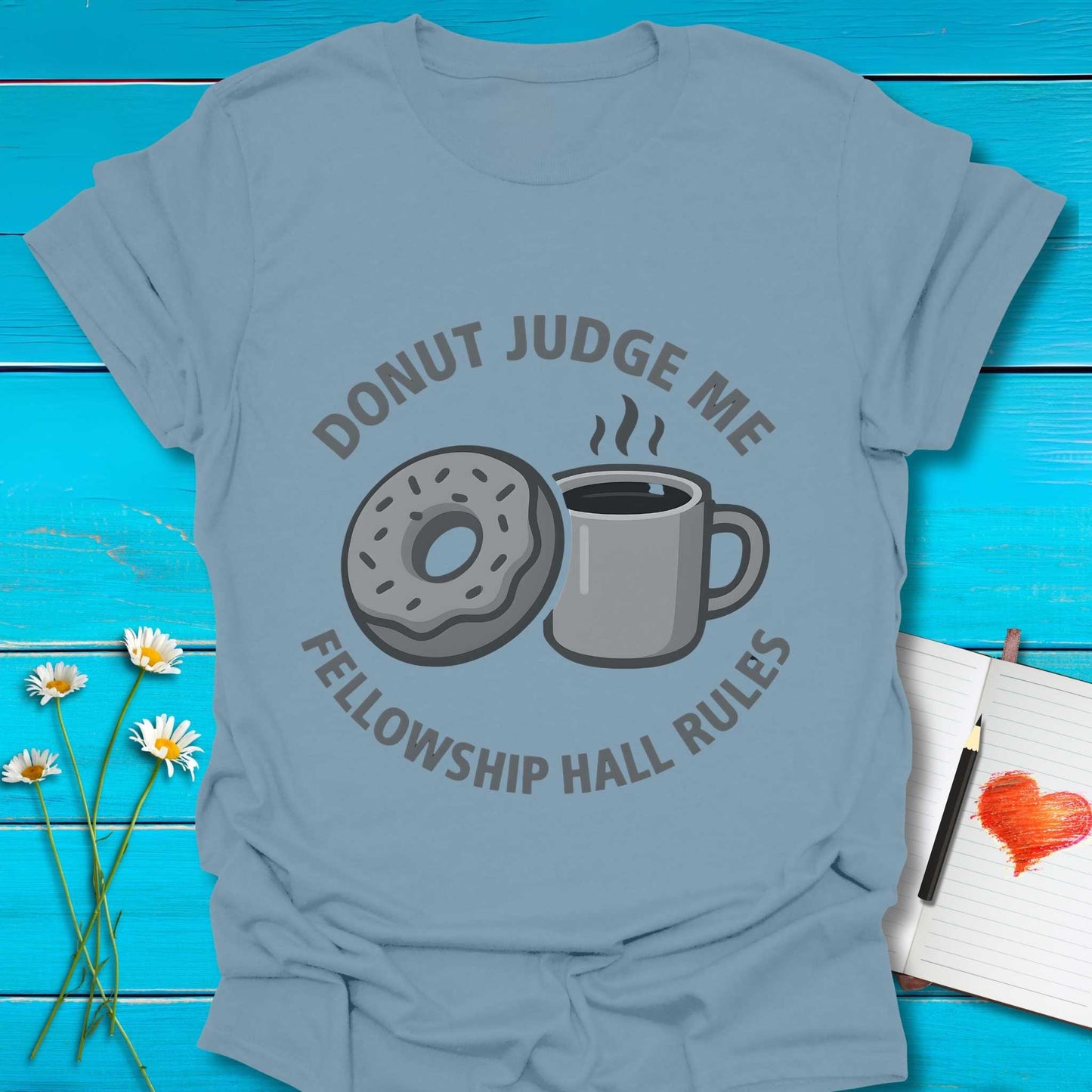 T-Shirt Stone Blue / S Donut Judge T-Shirt Echo Kindness Printify