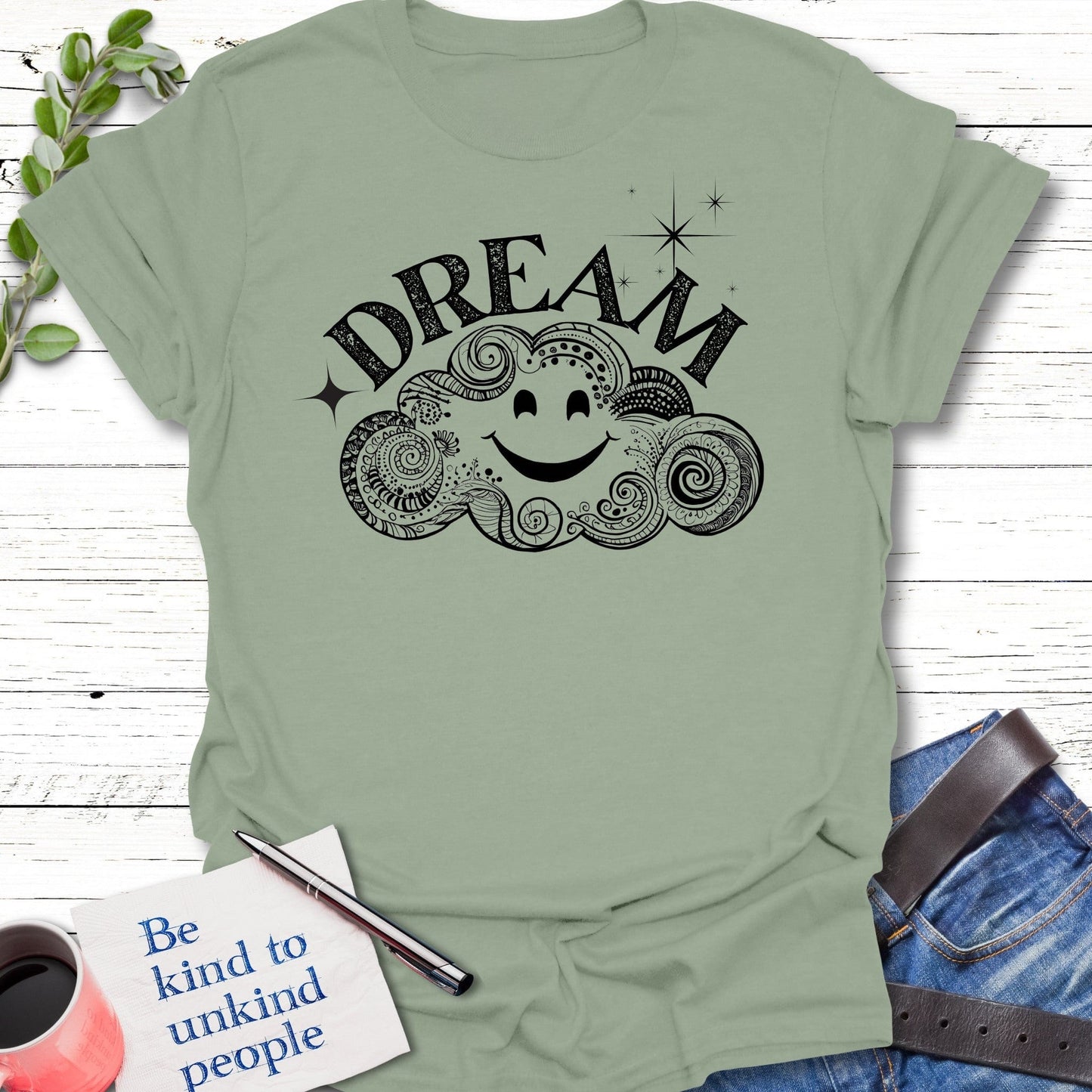 T-Shirt Sage / S Dream Cloud T-Shirt Echo Kindness Printify