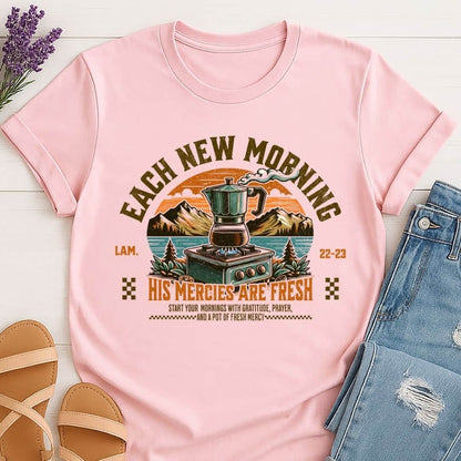 T-Shirt Light Pink / S Each New Morning T-Shirt Echo Kindness