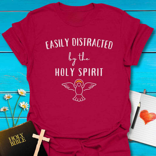 T-Shirt Antique Cherry Red / S Easily Distracted T-Shirt Echo Kindness Printify