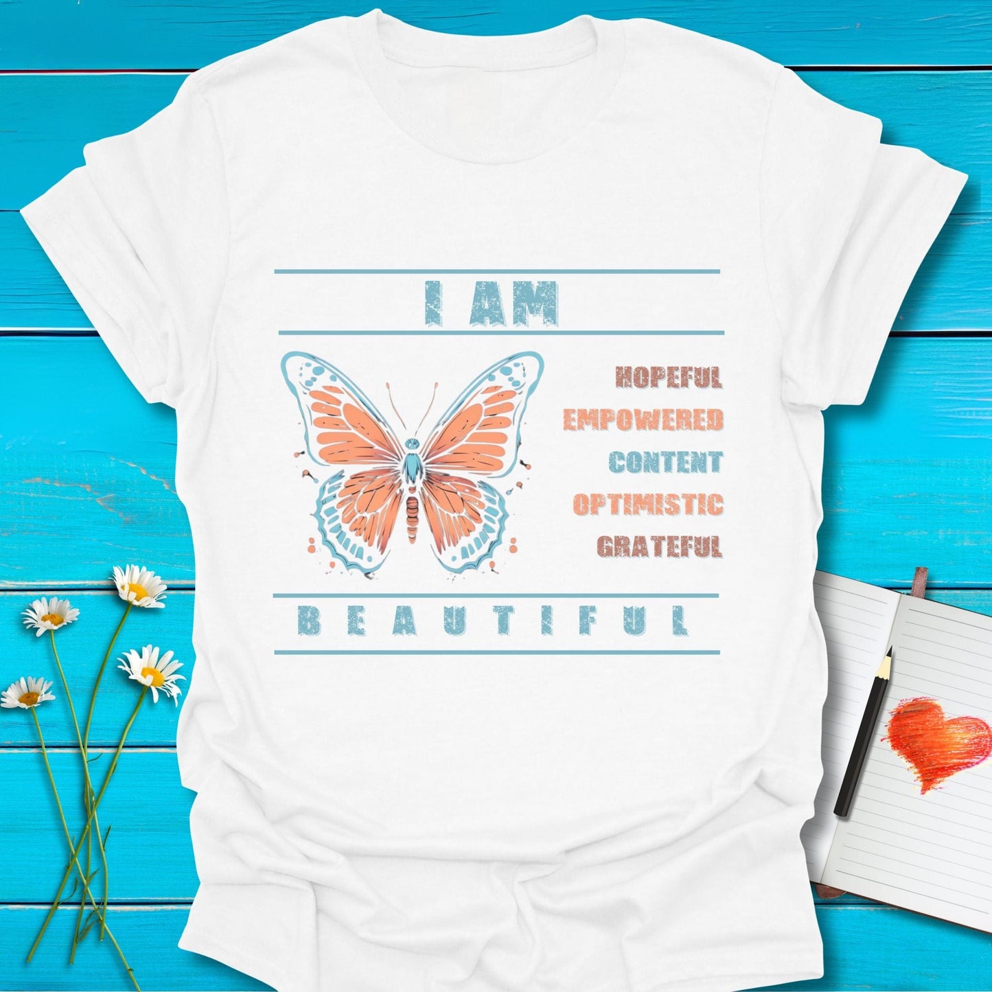 T-Shirt White / S Empowered Butterfly T-Shirt Echo Kindness Printify