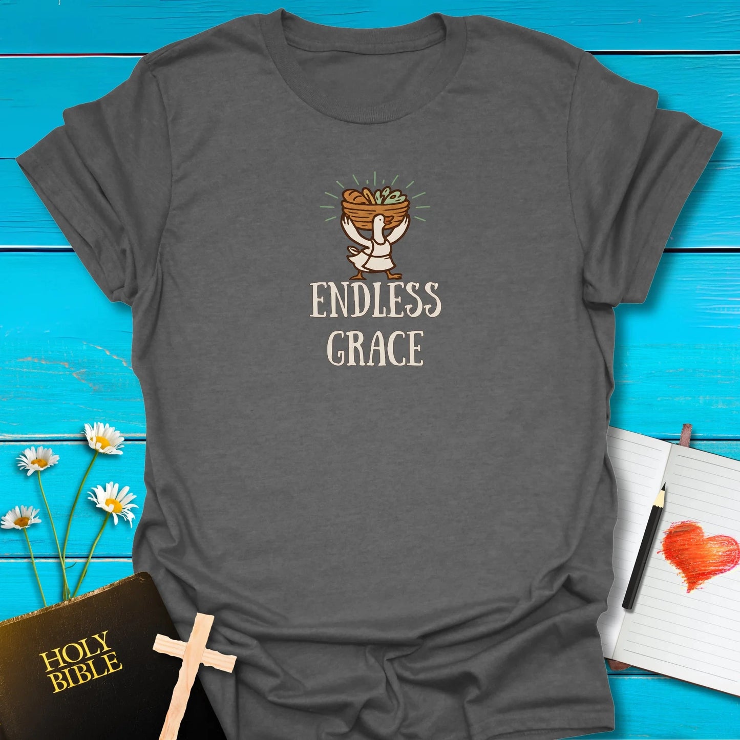T-Shirt Graphite Heather / S Endless Grace T-Shirt Echo Kindness Printify