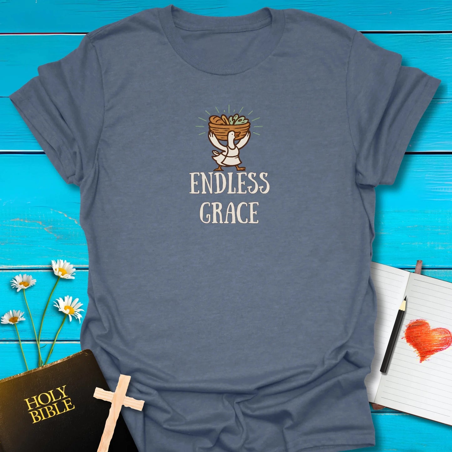 T-Shirt Heather indigo / S Endless Grace T-Shirt Echo Kindness Printify