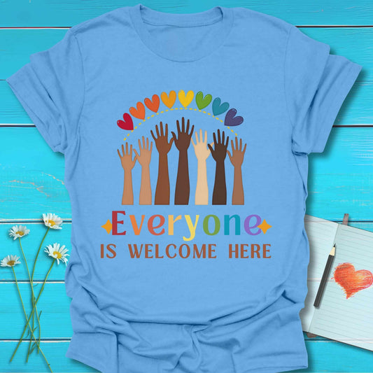 T-Shirt Carolina Blue / S Everyone Welcome T-Shirt Echo Kindness Printify