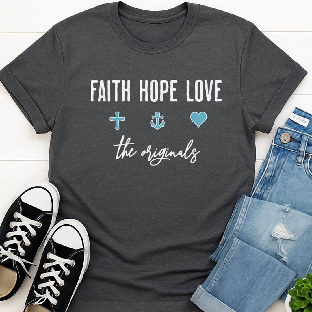 T-Shirt Graphite Heather / S Faith Hope Love Originals T-Shirt Echo Kindness