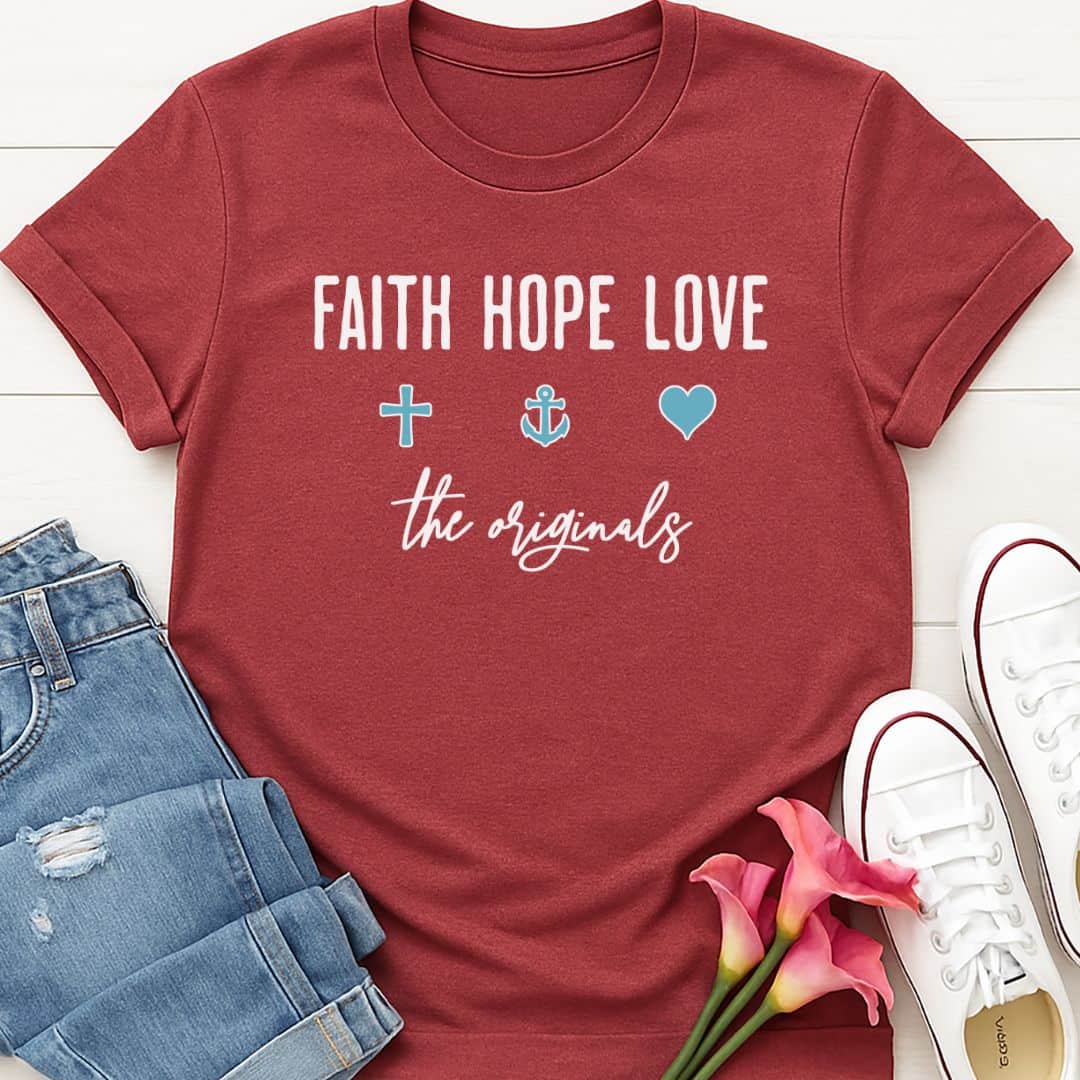 T-Shirt Heather Cardinal / S Faith Hope Love Originals T-Shirt Echo Kindness
