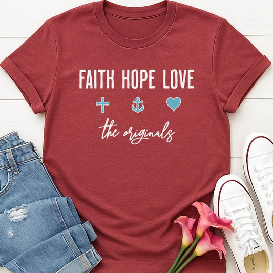 T-Shirt Heather Cardinal / S Faith Hope Love Originals T-Shirt Echo Kindness