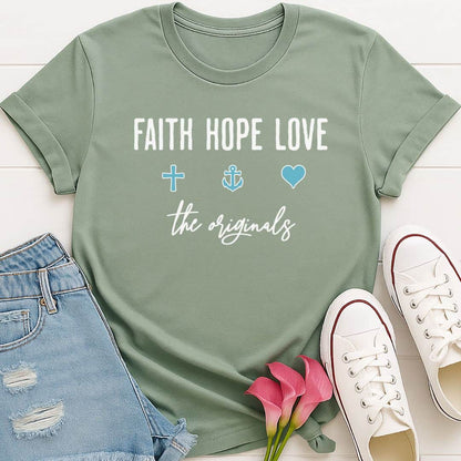 T-Shirt Sage / S Faith Hope Love Originals T-Shirt Echo Kindness