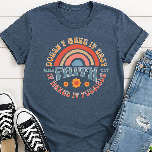 T-Shirt Heather indigo / S Faith Makes it Possible T-Shirt Echo Kindness