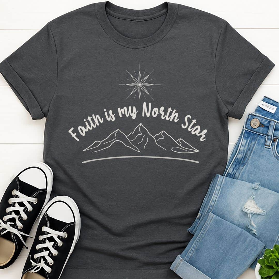 T-Shirt Graphite Heather / S Faith North Star T-Shirt Echo Kindness