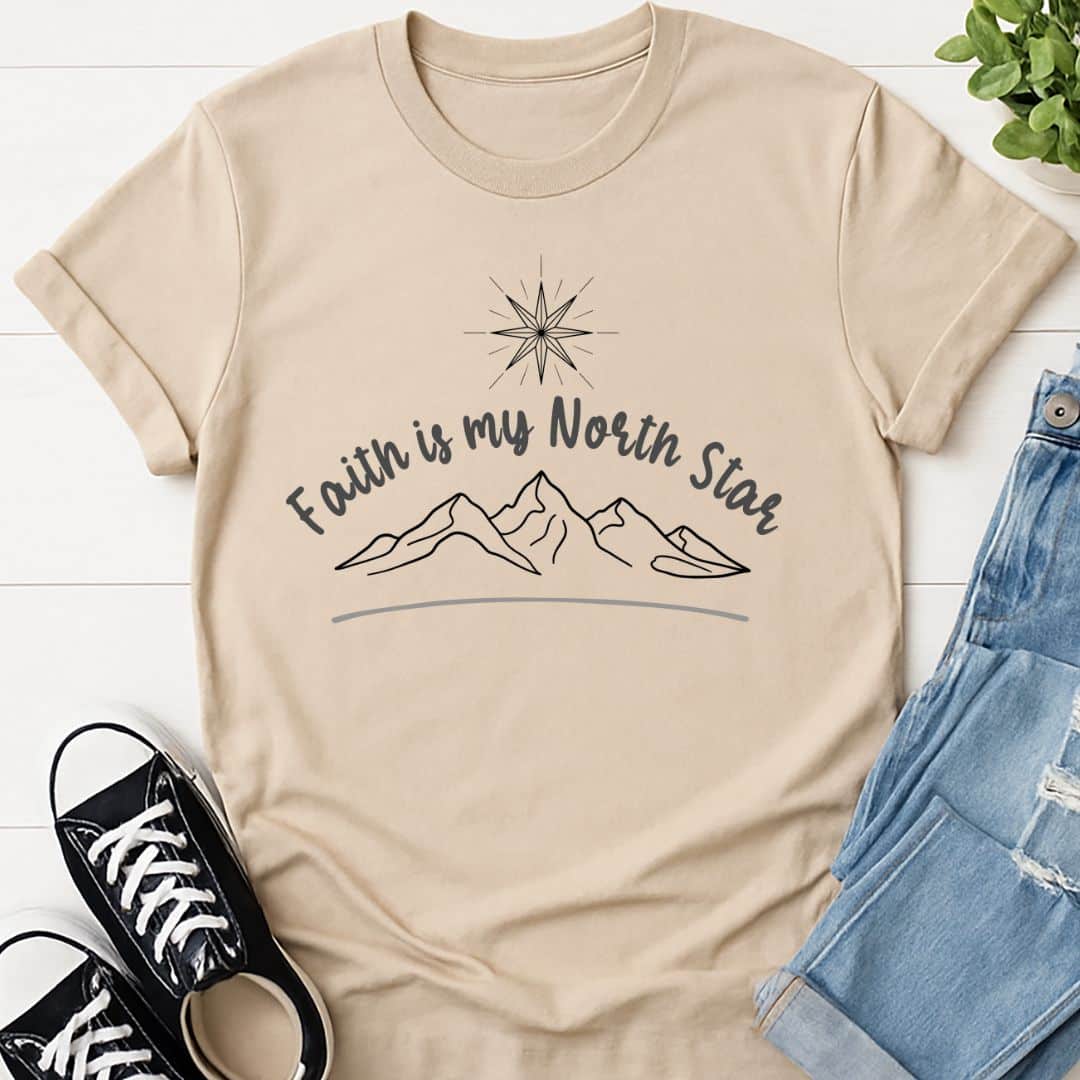 T-Shirt Sand / S Faith North Star T-Shirt Echo Kindness