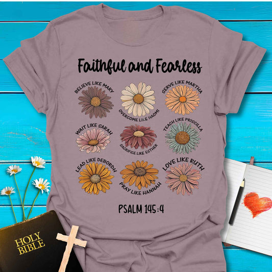 T-Shirt Paragon / S Faithful and Fearless T-Shirt Echo Kindness Printify