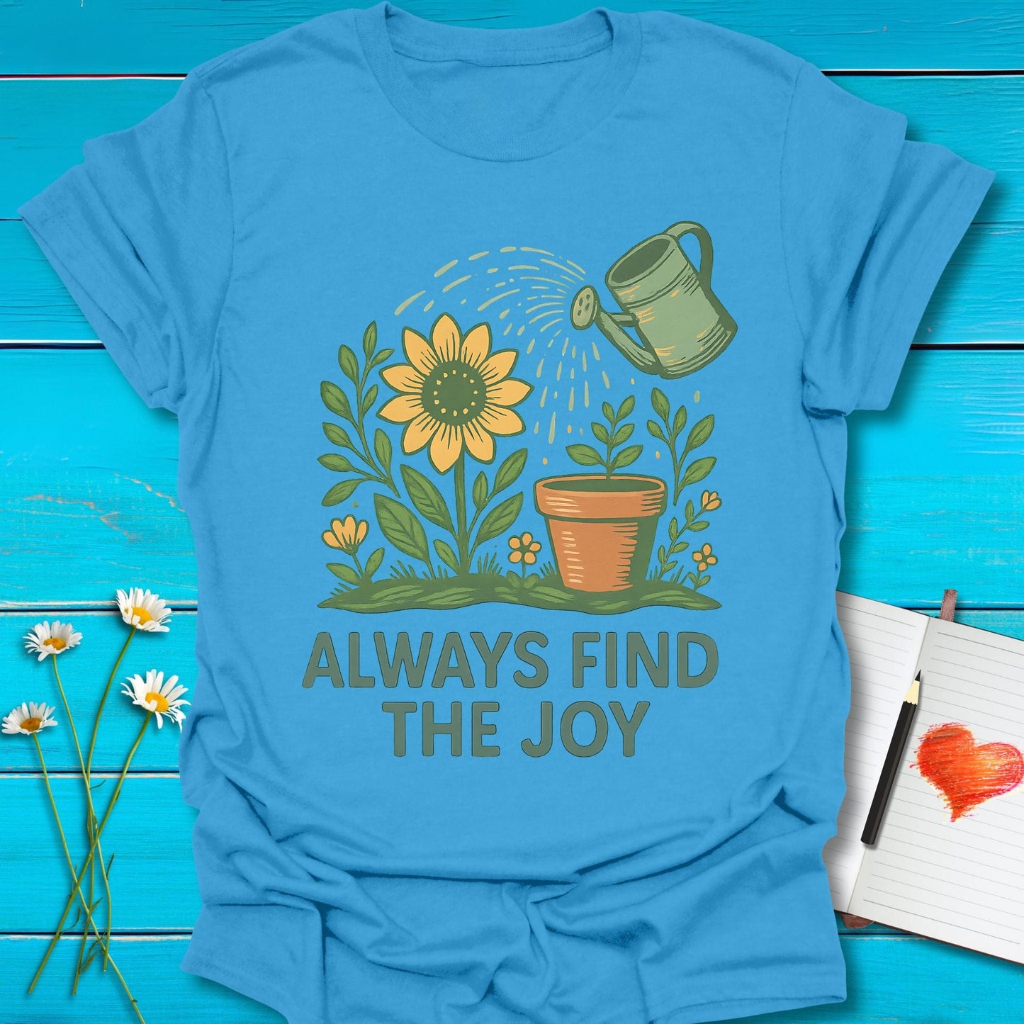 T-Shirt Iris / S Find the Joy T-Shirt Echo Kindness Printify