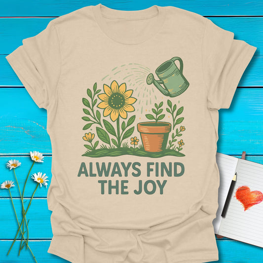 T-Shirt Sand / S Find the Joy T-Shirt Echo Kindness Printify