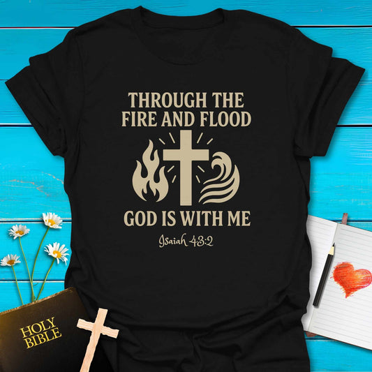 T-Shirt Black / S Fire and Flood T-Shirt Echo Kindness Printify