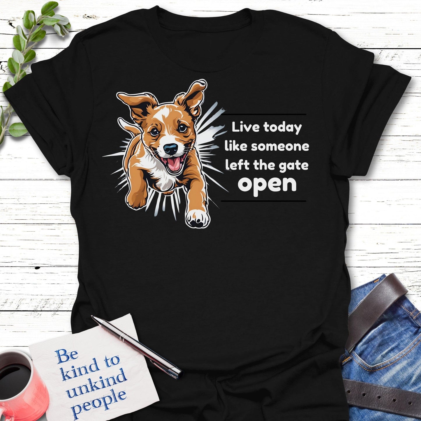 T-Shirt Black / S Gate Open T-Shirt Echo Kindness Printify