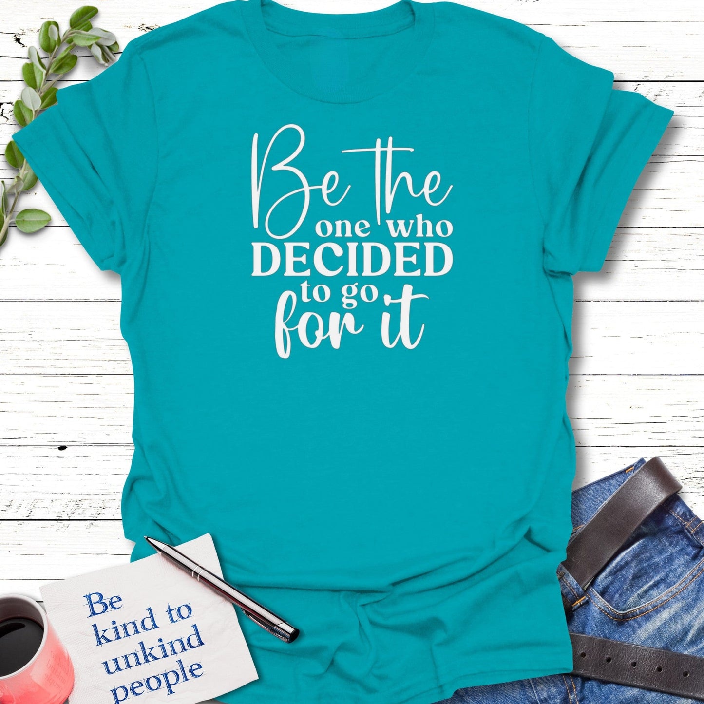 T-Shirt Tropical Blue / S Go-Getter T-Shirt Echo Kindness Printify