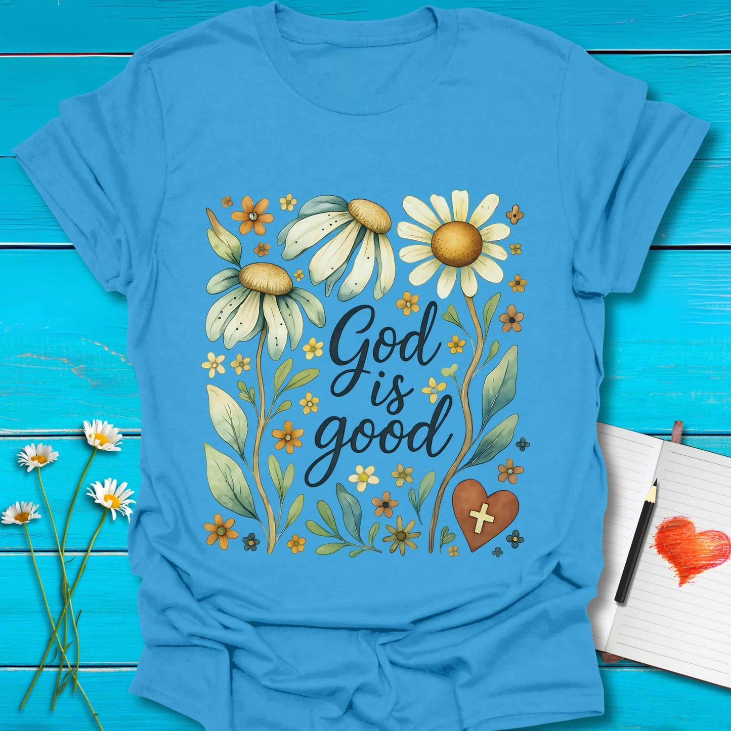 T-Shirt Iris / S God is Good T-Shirt Echo Kindness Printify