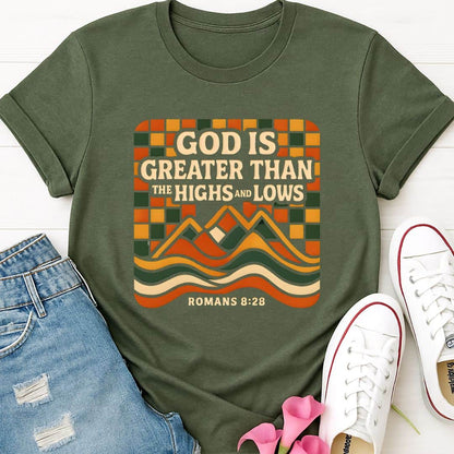 T-Shirt Heather Military Green / S God is Greater T-Shirt Echo Kindness