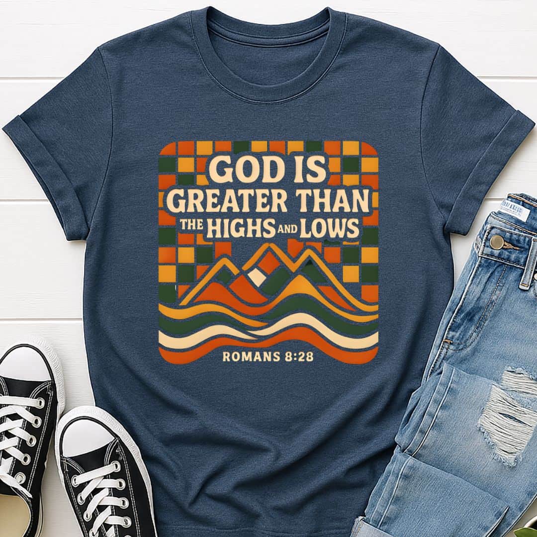 T-Shirt Heather Navy / S God is Greater T-Shirt Echo Kindness