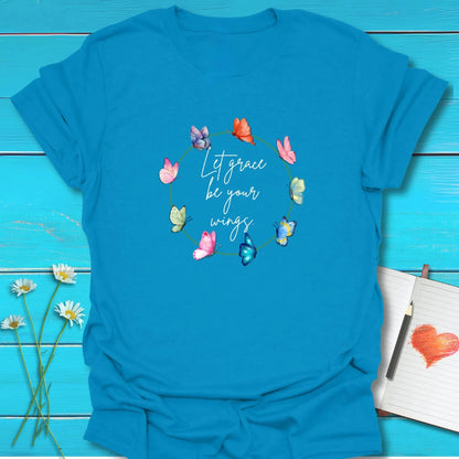 T-Shirt Sapphire / S Graceful Wings T-Shirt Echo Kindness Printify