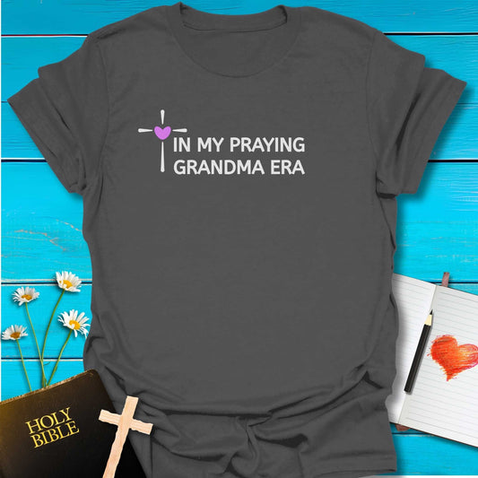 T-Shirt Charcoal / S Grandma Praying Era T-Shirt Echo Kindness Printify