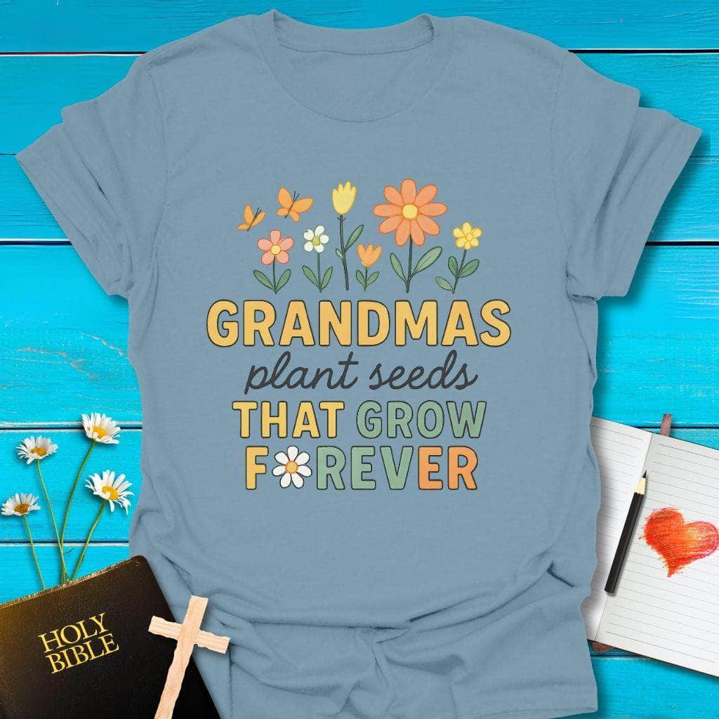 T-Shirt Stone Blue / S Grandma Seeds T-Shirt Echo Kindness