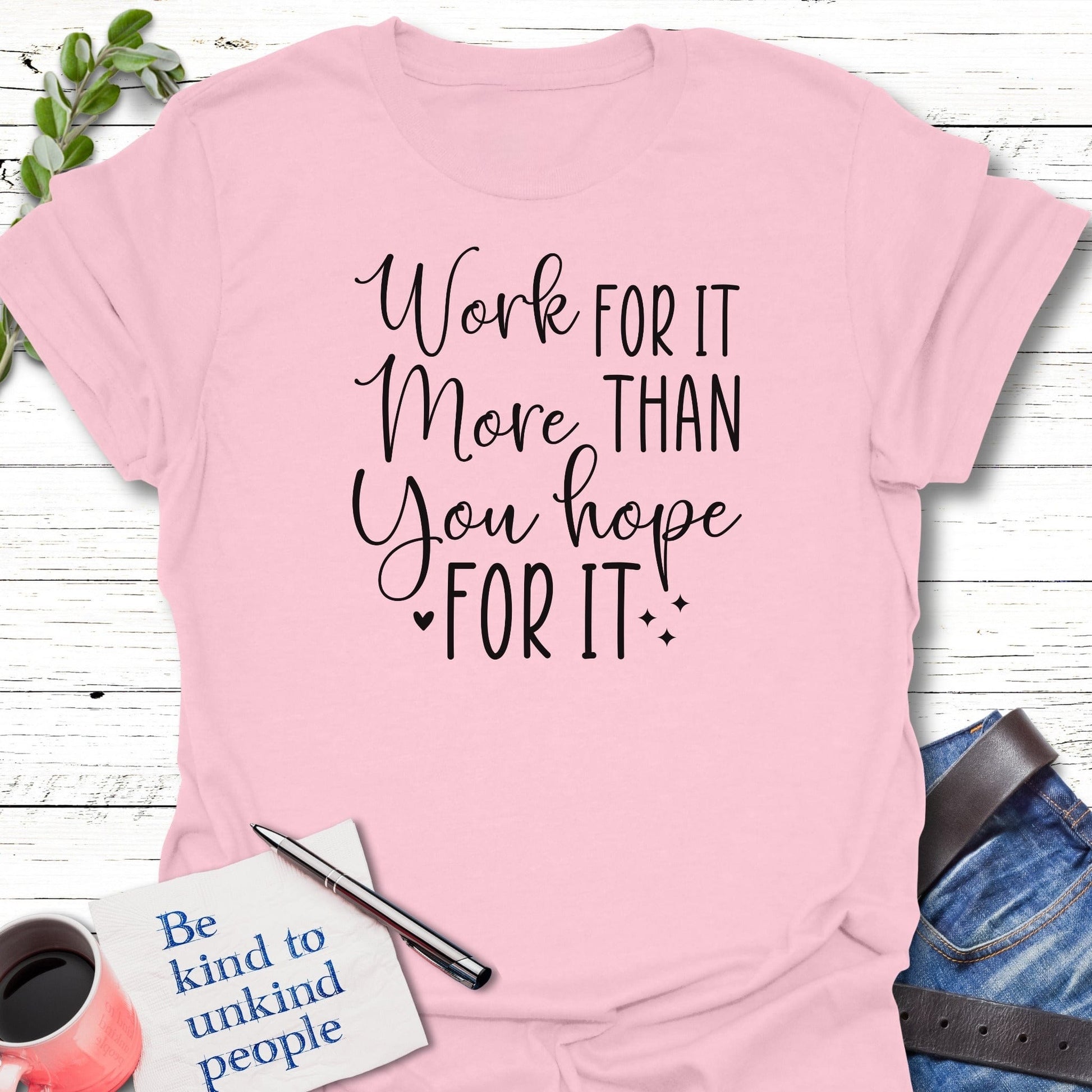T-Shirt Light Pink / S Grind over Wish T-Shirt Echo Kindness Printify
