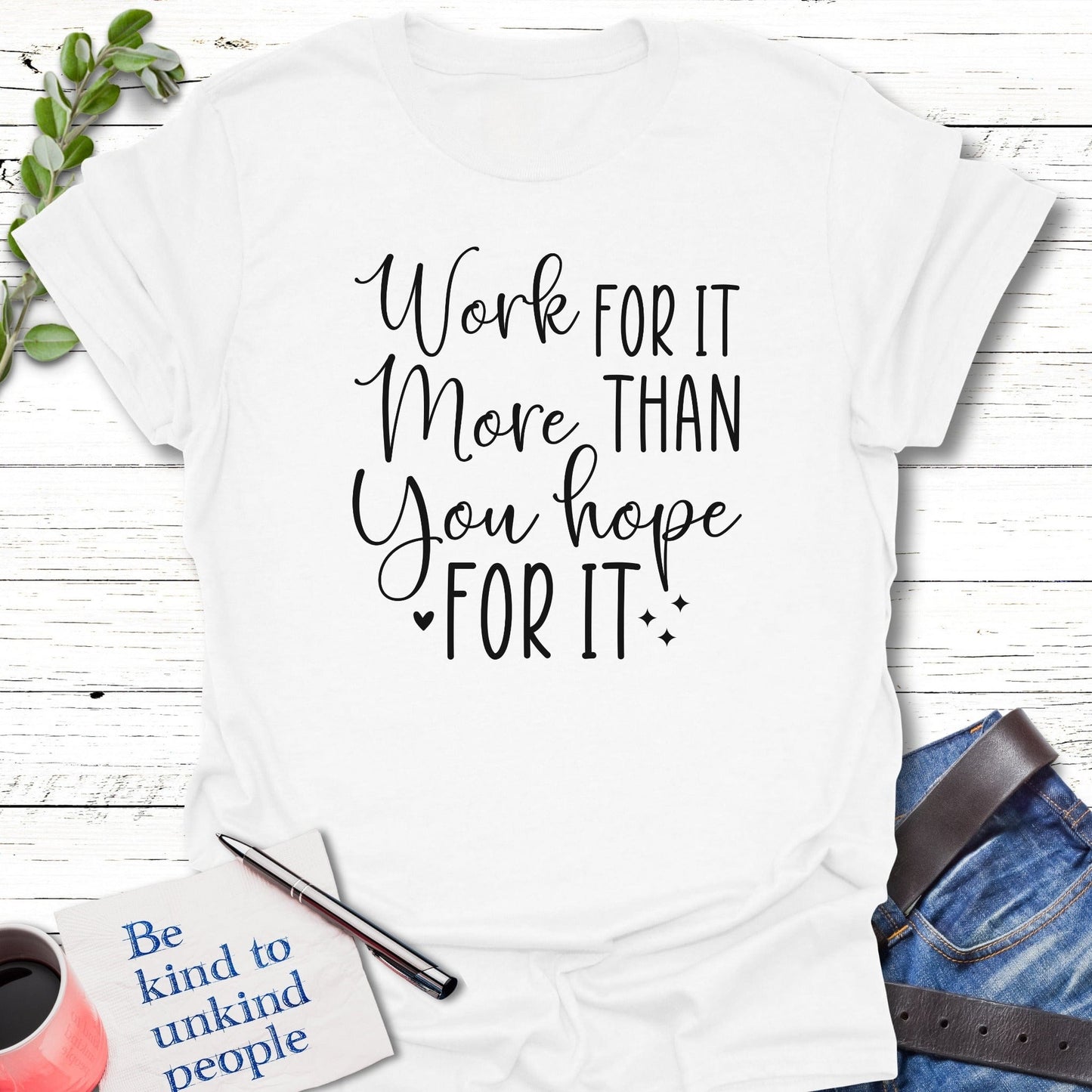 T-Shirt White / S Grind over Wish T-Shirt Echo Kindness Printify