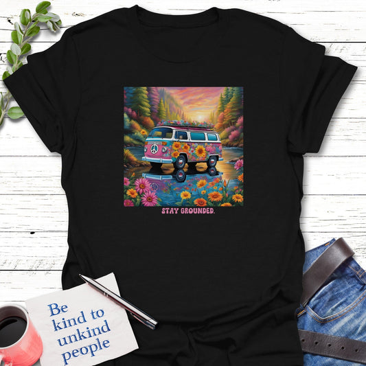 T-Shirt Black / S Grounded Journey T-Shirt Echo Kindness Printify