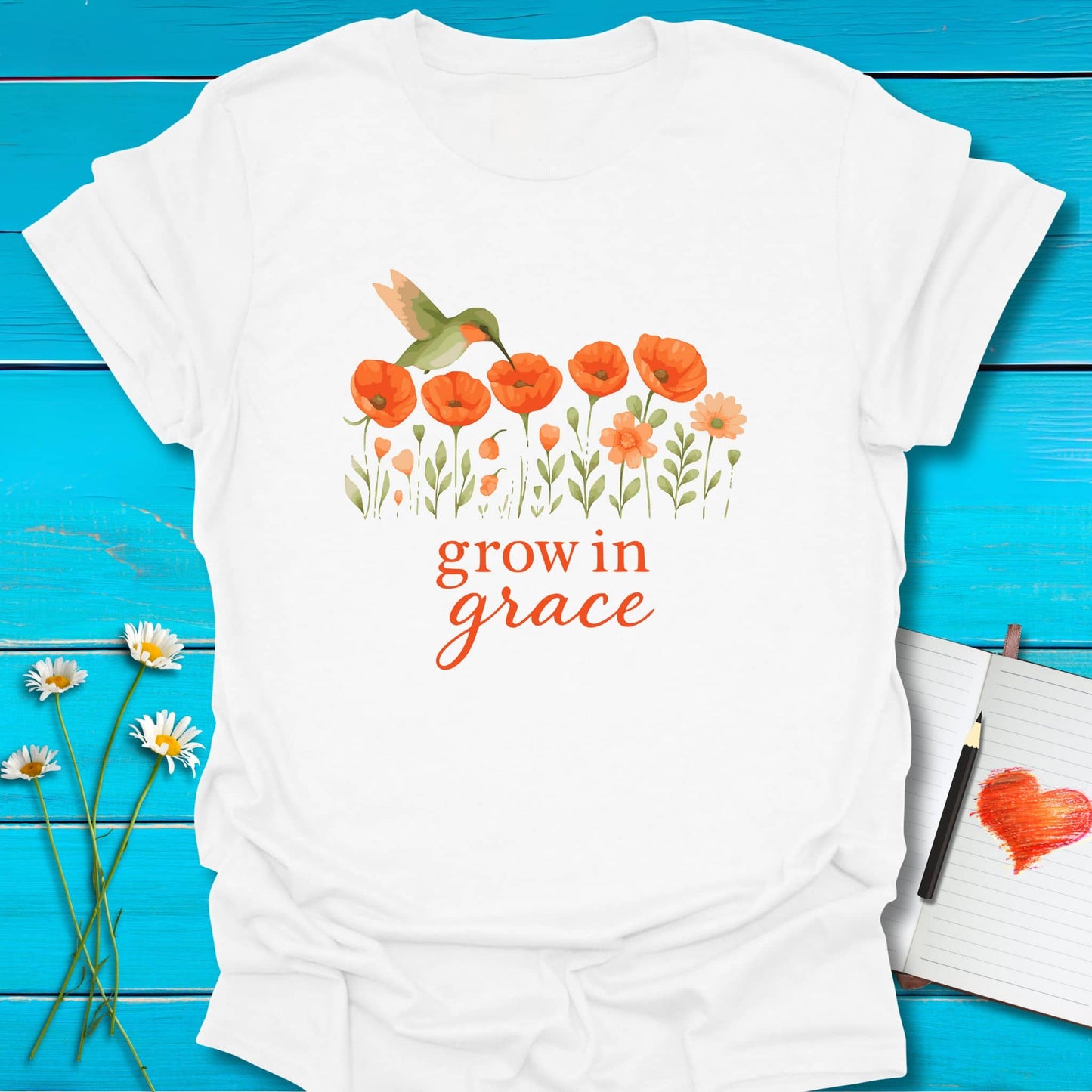 T-Shirt White / S Grow in Grace T-Shirt Echo Kindness Printify