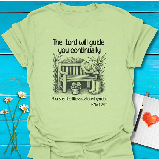T-Shirt Pistachio / S Guided Garden T-Shirt Echo Kindness Printify