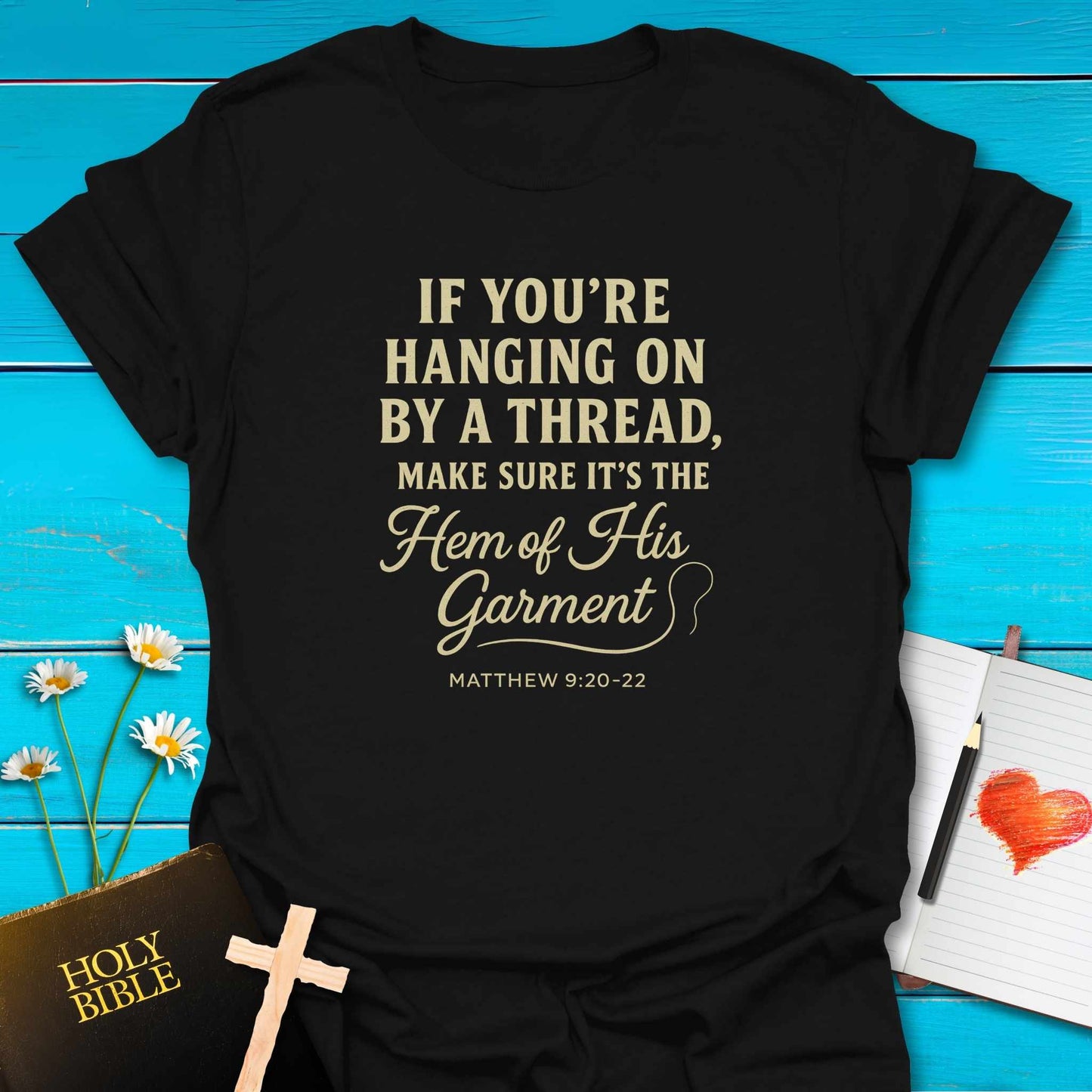 T-Shirt Black / S Hem of His Garment T-Shirt Echo Kindness Printify