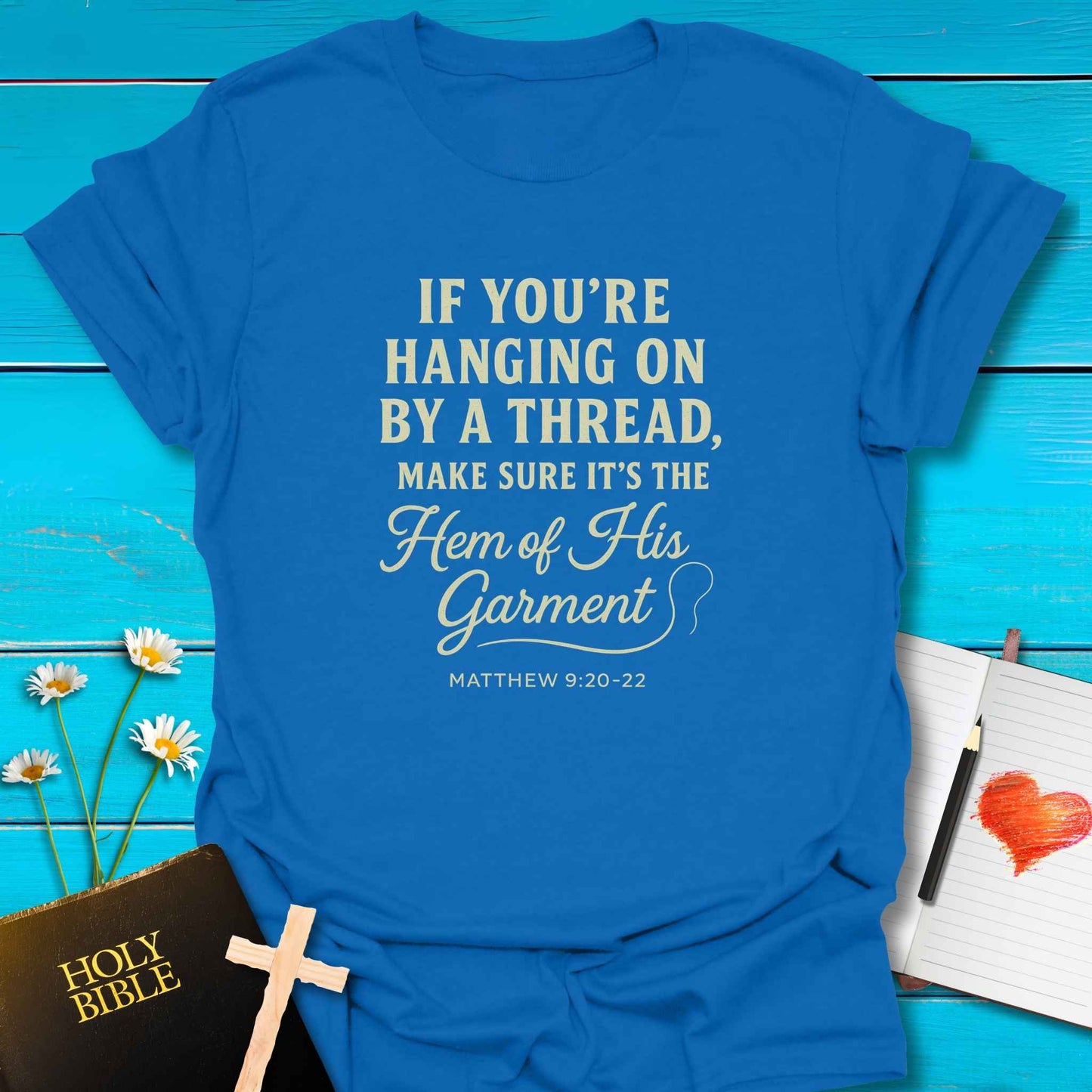 T-Shirt Royal / S Hem of His Garment T-Shirt Echo Kindness Printify