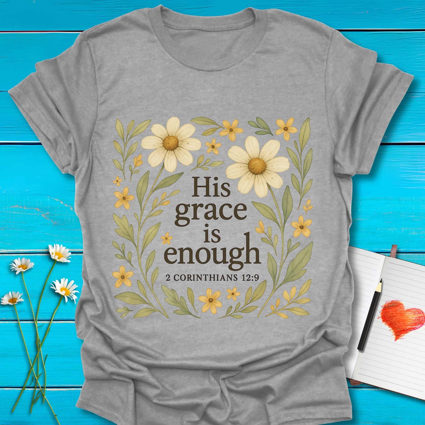 T-Shirt Sport Grey / S His Grace T-Shirt Echo Kindness Printify