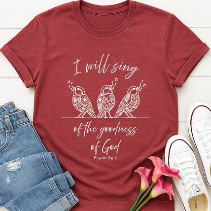 T-Shirt Heather Cardinal / S I Will Sing T-Shirt Echo Kindness