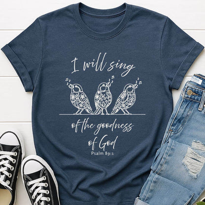 T-Shirt Heather Navy / S I Will Sing T-Shirt Echo Kindness