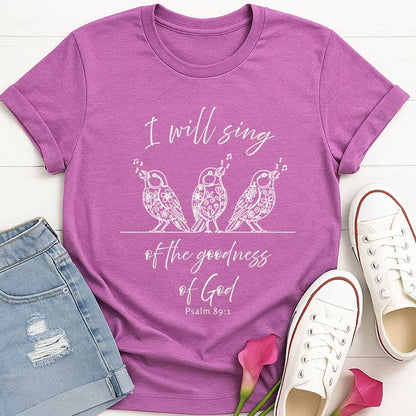 T-Shirt Heather Radiant Orchid / S I Will Sing T-Shirt Echo Kindness