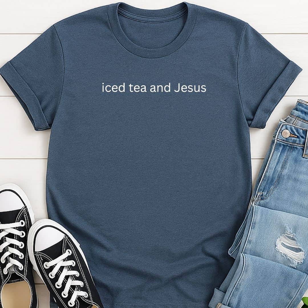 T-Shirt Heather indigo / S Iced Tea and Jesus T-Shirt Echo Kindness