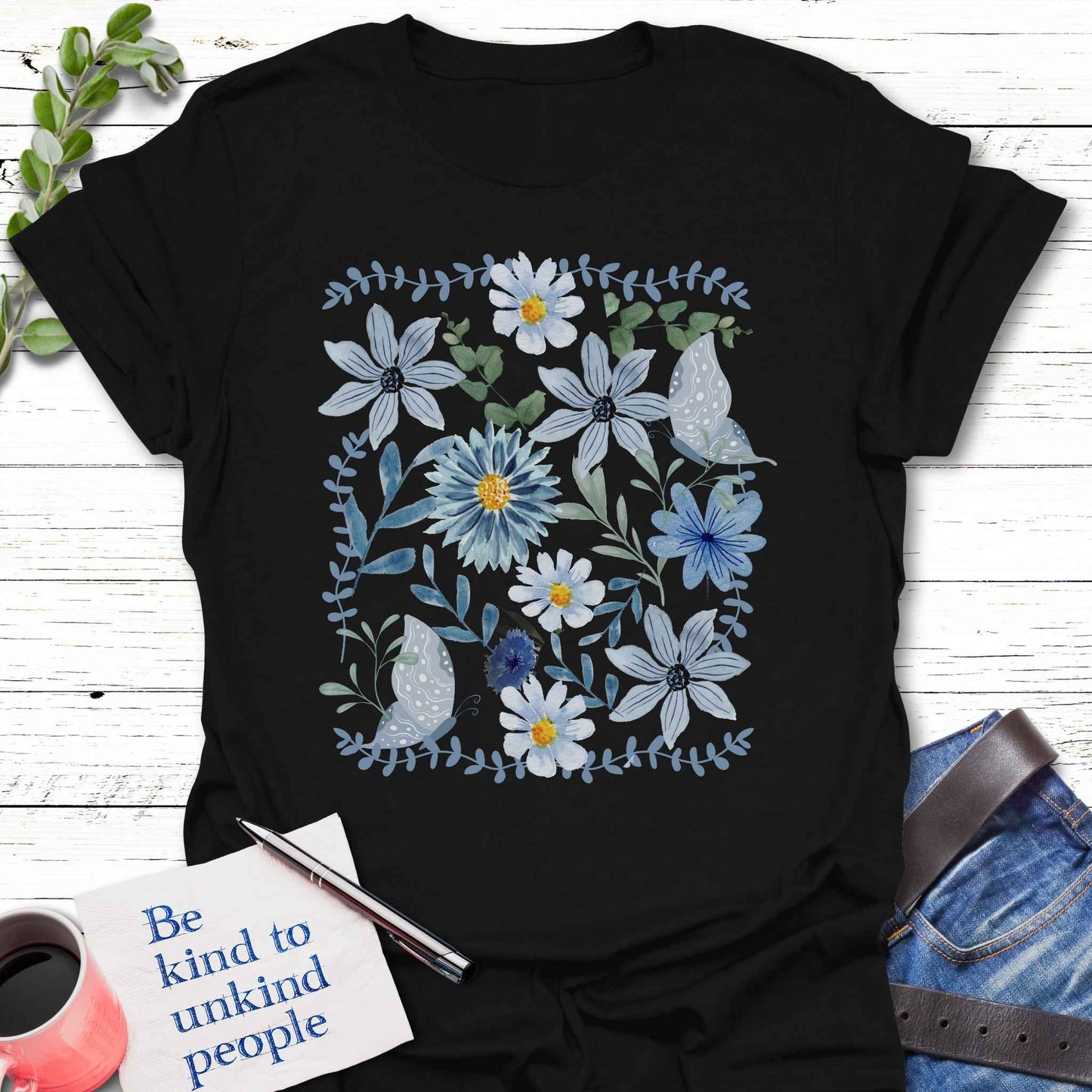 T-Shirt Black / S In Bloom T-Shirt Echo Kindness Printify