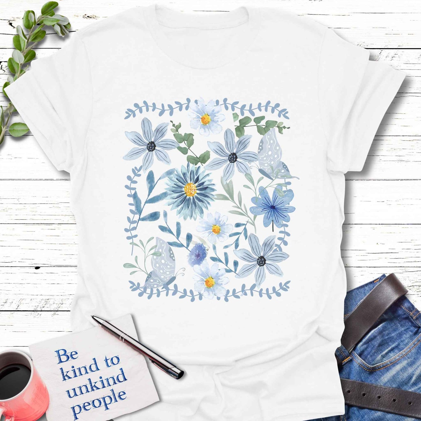 T-Shirt White / S In Bloom T-Shirt Echo Kindness Printify