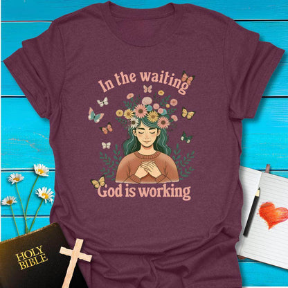 T-Shirt Maroon / S In the Waiting T-Shirt Echo Kindness