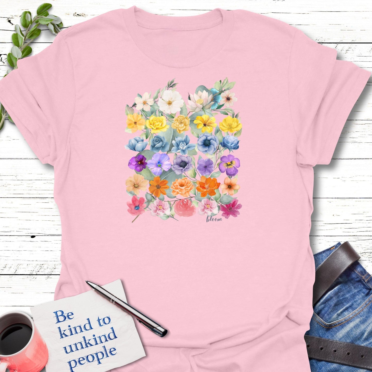 T-Shirt Light Pink / S Infinite Bloom T-Shirt Echo Kindness Printify